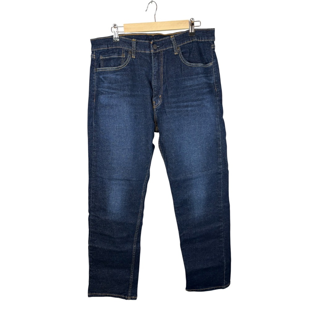 Levis 505 Regular Fit Jeans Mens 36x30 Dark Wash Indigo Straight Leg 00505-2378